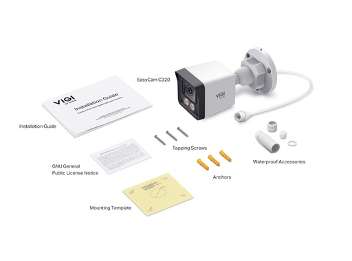 [CAMTPLEACAMC320] CAMARA TP-LINK VIGI EASYCAM C320 TIPO BALA 2.8MM EXTERIOR 2MP FULL COLOR MICRO IP67 POE ETHERNET