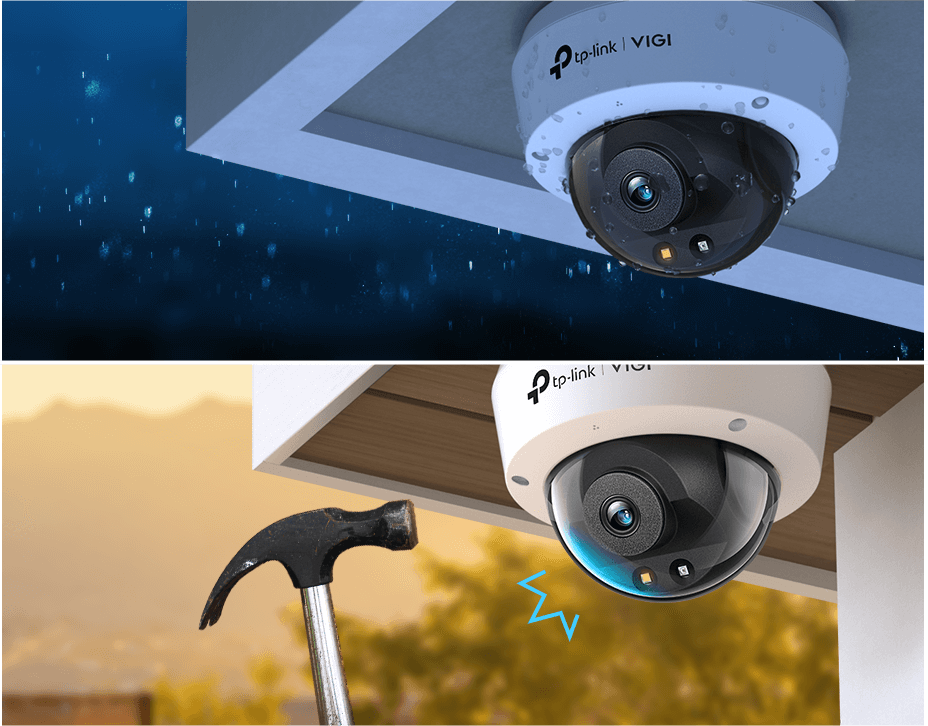 CAMARA TP-LINK VIGI C240 2.8MM DOMO EXT. 4MP FULL COLOR WDR 30MTS ETHERNET IP67 IK10 POE DC12V