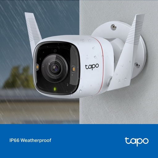 [CAMTPLTAPC320WS] CAMARA TP-LINK TAPO C320WS TIPO BALA INT-EXT 4MP COLOR WI-FI-RJ45 AUDIO BIDIRECIONAL IP66