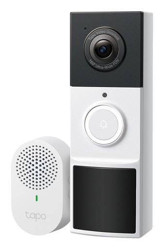 [TVITPLTAPOD210] Timbre de Video TP-Link Doorbell Camara 6Meses Bateria 2K 160Grados Wide View Dos vias audio IP65