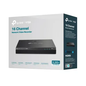 [NVRTPLVIGI2016H] GRABADOR DE VIDEO TP-LINK VIGI NVR-2016H 16CHANNEL HDMI 4K NETWORK BLACK