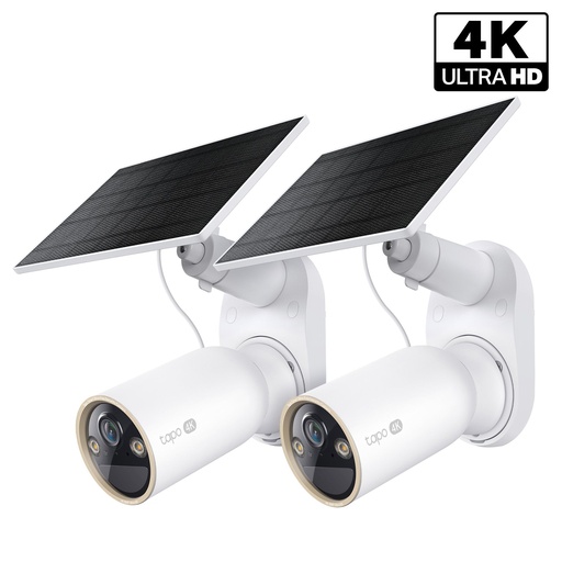 [CAMTPLTAPOC460K] CAMARA TP-LINK TAPO C460 KIT TIPO BALA PANEL SOLAR EXT 8MP FIJA VIS. NOCT COLOR WI-FI BIDIRE 512GB
