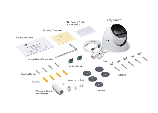 [CAMTPLINSS445ZI] CAMARA TP-LINK VIGI INSIGTH S445ZI TIPO TORRETA 2.8MM INT-EXT 4MP VIS. NOCT. IP67 ENET POE DC12V
