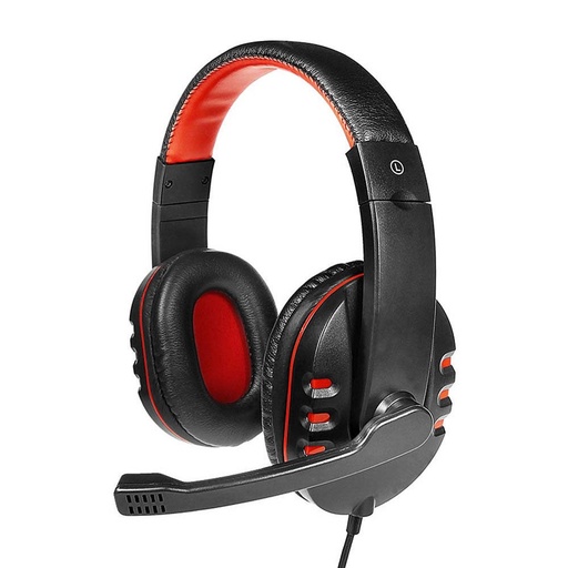 [HSEARGHS-0063BR] HEADSET ARGOM ARG-HS-0063 DYNAMIC STEREO CON MICROFONO NEGRO-ROJO USB 2.0