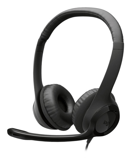 [HSELOG981001575] HEADSET LOGITECH H390 Wired USB-C On-Ear Stereo Headphones con Microfono Negro