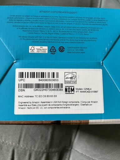 [PARAMZ080503653] PARLANTE ECHO DOT 5TA. GEN. INTELIGENTE CON ALEXA CARBON