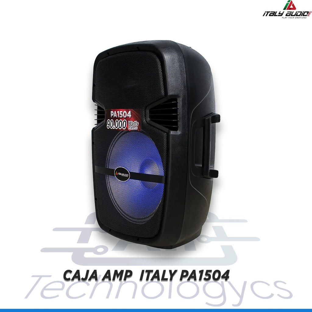 PARLANTE ITALY PA1504 15Inch 90000Watts MP3 MIC. PEDESTAL NEGRO