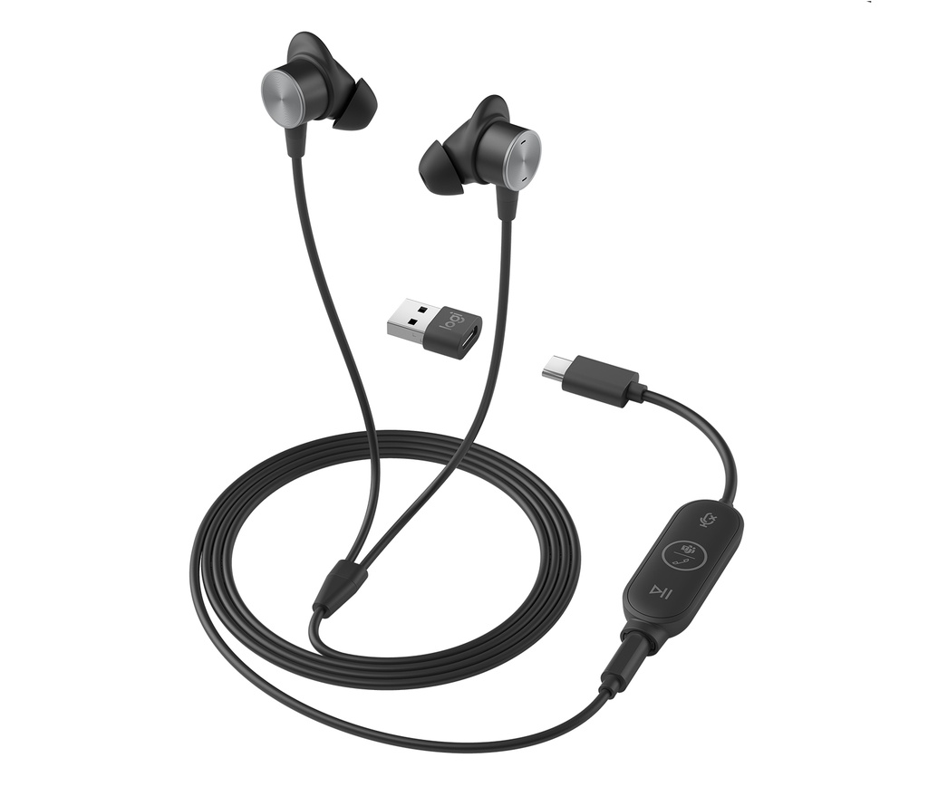 AUDIFONO LOGITECH Zone WIRED WITH Noise Cancelling Grafito