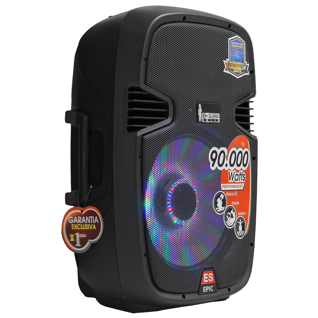 PARLANTE ES-MD EPIC 15 LED 15INCH 130000 WATTS NEGRO