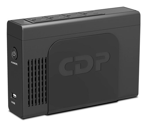 [TS-003617] UPS CDP LI-504 500VA-250W LITHIUM BATERY 4 TOMAS 1USB-C NEGRO