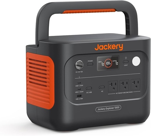 [PPSJACEXP1000V2] Portable Power Station Jackery 1000 v2 1070Wh LiFePO4 Battery 1500w AC-100W USB-C 1H Carga. 2024