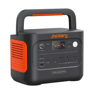[PPSJACE1000V21M] Portable Power Station Jackery 1000 v2 1070Wh LiFePO4 Battery 1500w AC-100W USB-C Panel Solar-Inc