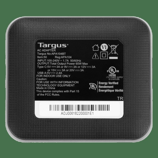 [APA104BT-50] TARGUS - 65W Type C Power adapter