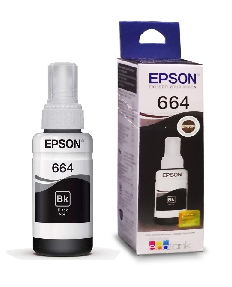EPSON - Botella de Tinta T664 Negra