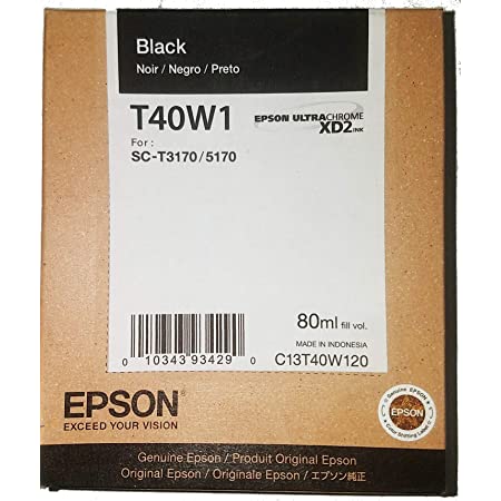 [S-T40W120] EPSON ULTRACHROME XD2 INK CART-BLACK 80ML