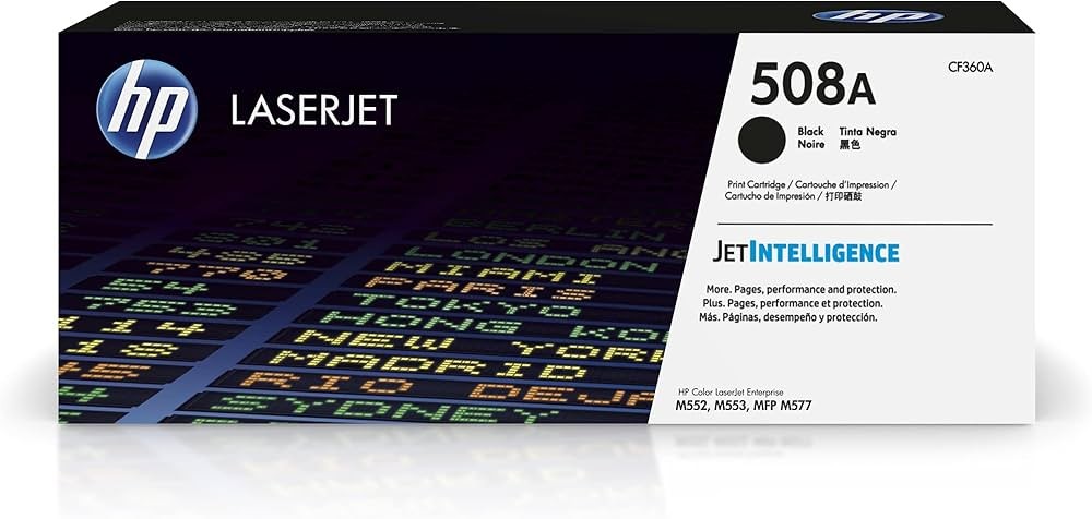 HP - Cartucho de Tóner LaserJet 508A Negro