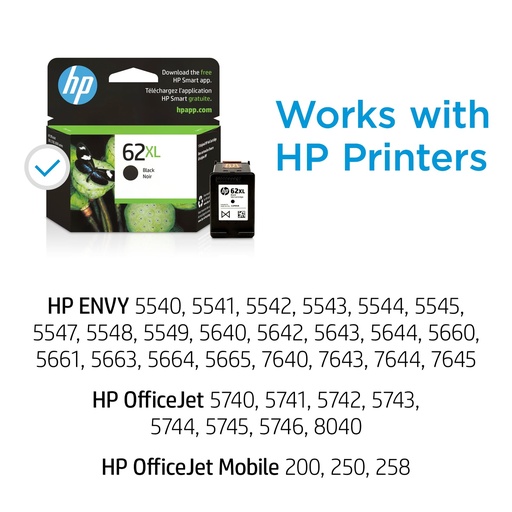 [S-C2P05AL] HP 62XL High Yield Black Original Ink Cartridge