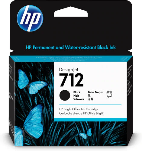 [S-3ED71A] HP 712 80-ml Black DesignJet Ink Cartridge