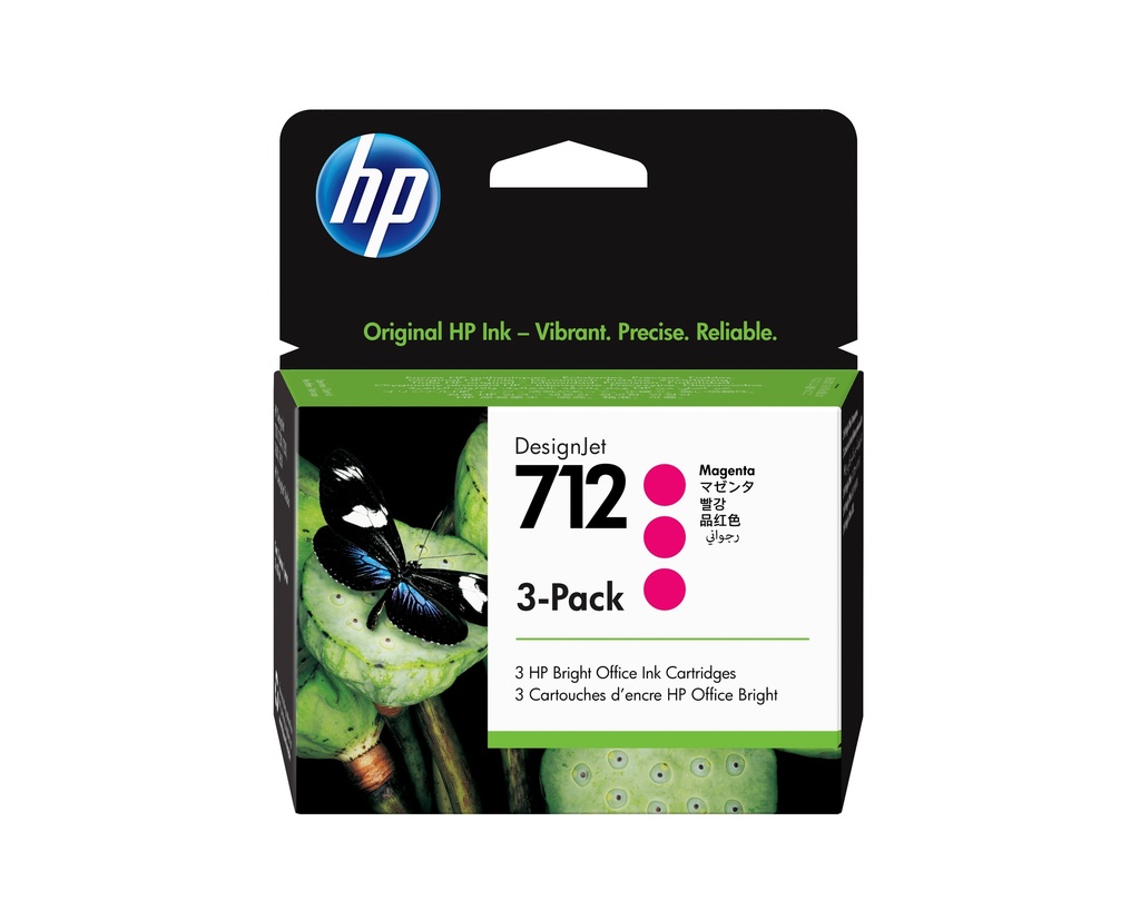 HP 712 Magenta Ink Cartridge 3-Pack
