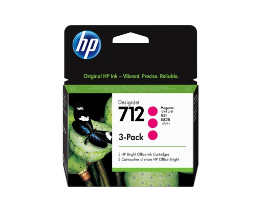 [3ED78A] HP 712 Magenta Ink Cartridge 3-Pack