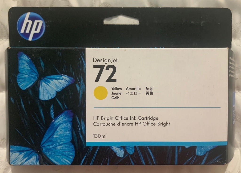 HP 72 YELLOW  INK CARTRIDGE