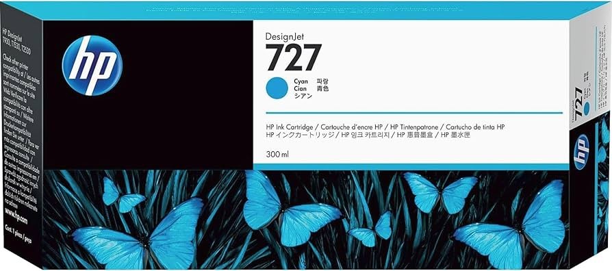 HP 727 300ML CYAN INK CARTRIDGE