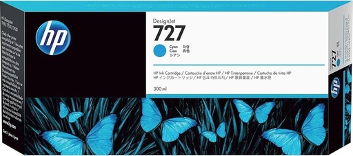 [S-F9J76A] HP 727 300ML CYAN INK CARTRIDGE