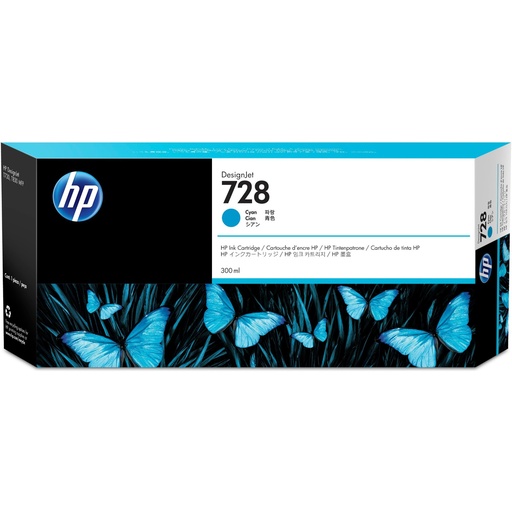 [S-F9K17A] HP 728 300-ml CYAN INK CRTG