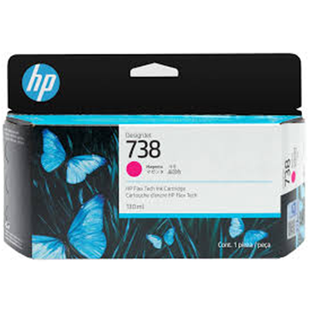 [498N6A] HP 738 130-ml Magenta DesignJet Ink Cartridge