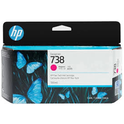[498N6A] HP 738 130-ml Magenta DesignJet Ink Cartridge
