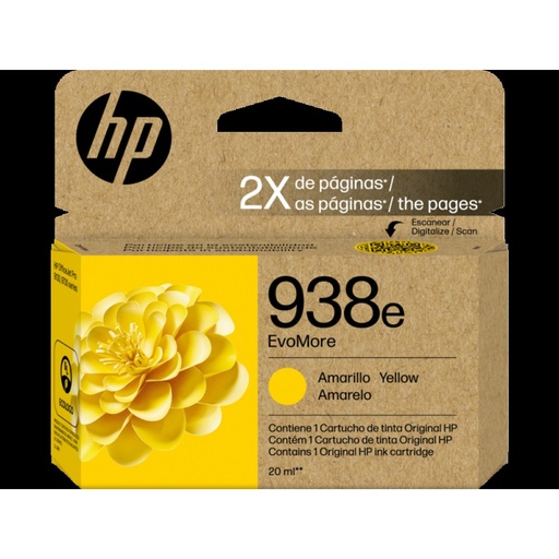 [S-4S6Y1PL] HP 938e EvoMore Yel Ink Crtg