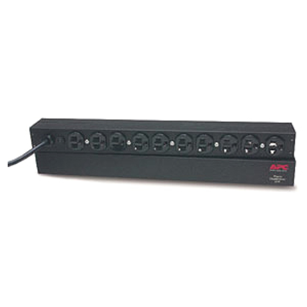 APC RACK PDU, BASIC, 1U, 15A, 120V, (10)5-15