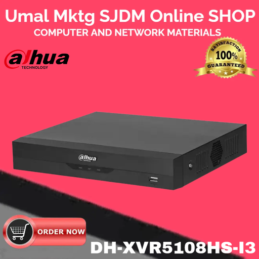 [DH-XVR5108HS-5M-I3/T] DAHUA 8CH Penta-brid 5MP Compact 1U 1HDD WizSense Digital Video Record