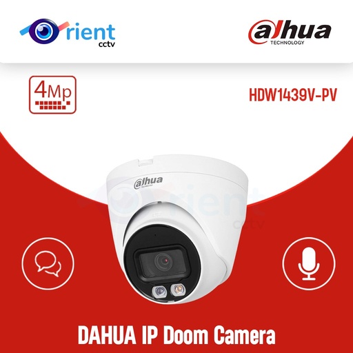 [DH-IPC-HDW1439V-PV] DAHUA CÁMARA IP DOMO resolución 4 MP