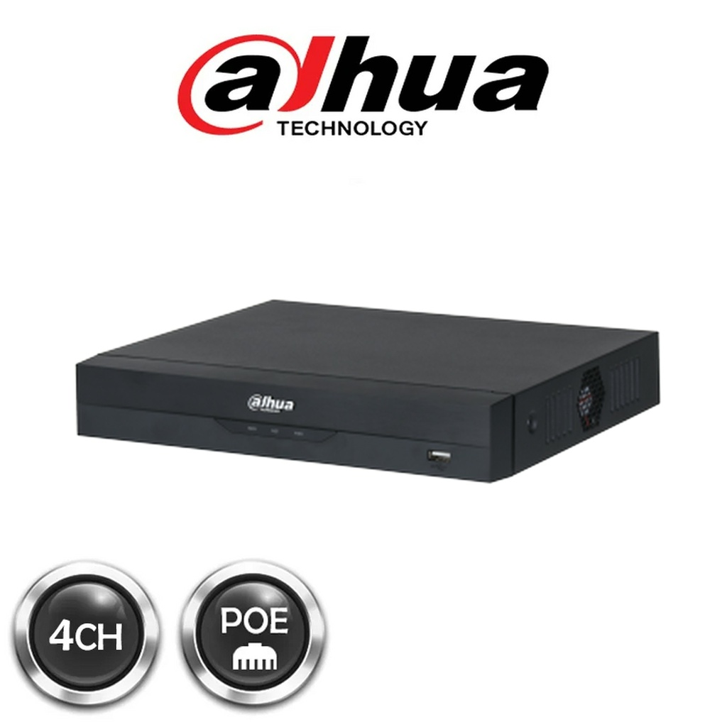 DAHUA NVR 4CH 161080P 30FPS S4 16MP 1HDD 16TB H.25