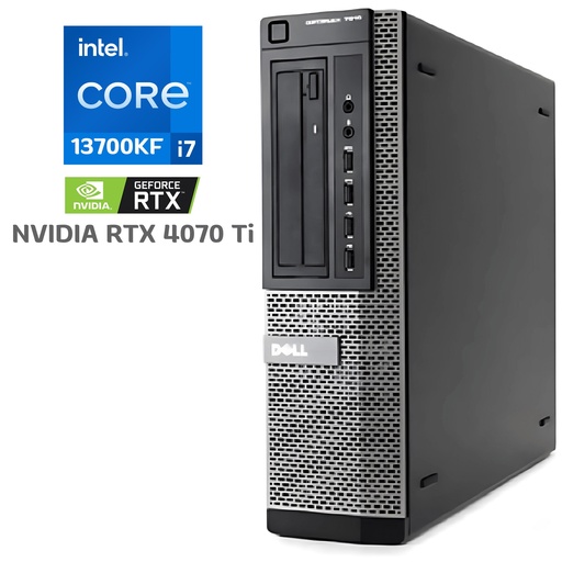 [AR15_I7161SSD1T4070TIWW11] Dell - Desktop - Intel Core i7 I7-13700KF - NVIDIA RTX 4070 Ti - Windows 11 Home