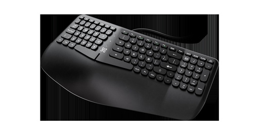 [KBK-260S] Klip Xtreme - Keyboard - Wired - Spanish - USB - Ergonomic Design - Black - Ergonomical