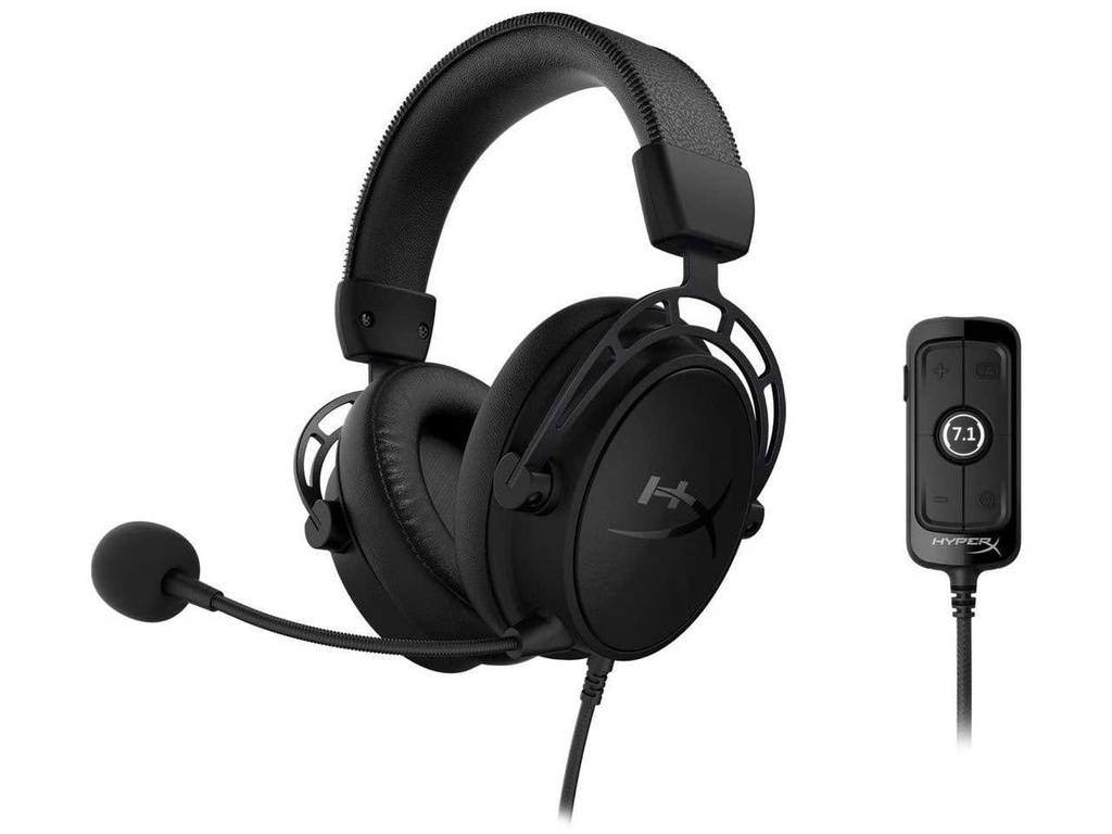 HyperX Cloud Alpha S - Auricular - tamaño completo - cableado - conector de 3,5 mm - negro