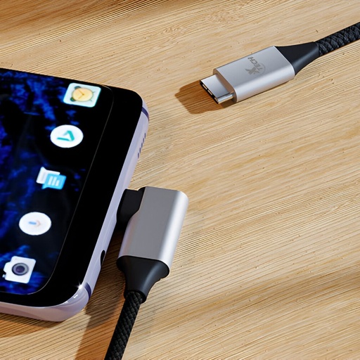 [XTC-531] Xtech - USB cable - USB Type C - 3 m - Black - (m) to (m) right-angle XTC-531