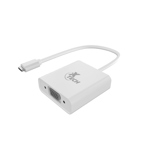 [XTC-551] Xtech - Display adapter - USB Type C - VGA - Glossy white - XTC-551
