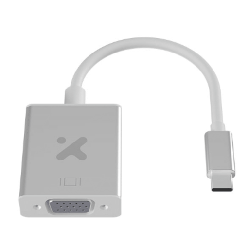 [XTC-552] Xtech - Display adapter - USB Type C - VGA - Aluminum silver - XTC-552