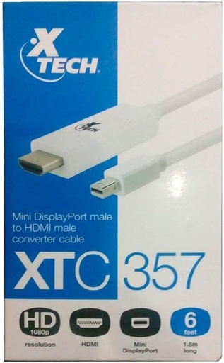 [XTC-357] Xtech - Video / audio cable - Mini DisplayPort - HDMI - 1.82 m - 6ft - XTC-357