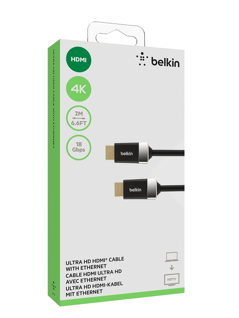 Belkin High Speed HDMI Cable - Cable HDMI con Ethernet - HDMI macho a HDMI macho - 2 m