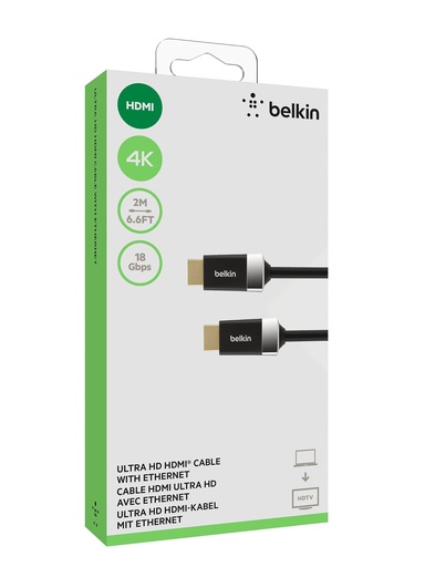 [AV10050BT2M] Belkin High Speed HDMI Cable - Cable HDMI con Ethernet - HDMI macho a HDMI macho - 2 m