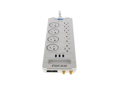[FSP-1011USBW] Forza - Surge protector - AC 110/220 V - 11 Tomas de Corriente - NEMA 3USB 5ft WH
