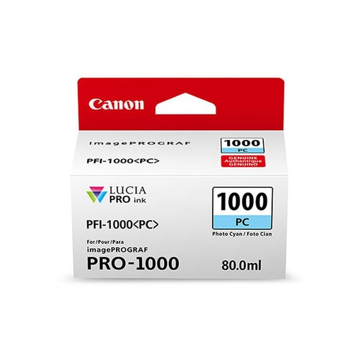 [0550C003AB] TINTA PFI-1000 FOTO CYAN 80ML IMAGEPROGRAF PRO-1000