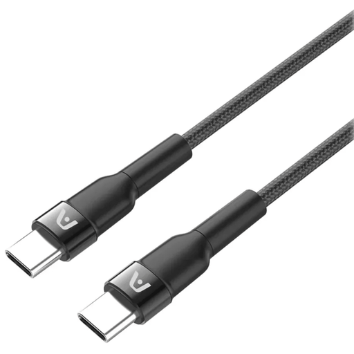 [CABARGCB-0049BK] CABLE ARGOM CB-0049BK TYPE-C TO TYPE-C 100W NYLON BRAIDED DURA SPEED 1.8M BLACK