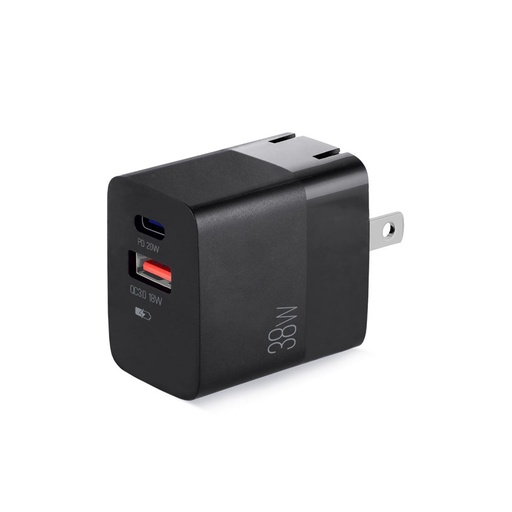 [ADAARGAC-0122BK] CARGADOR DE PARED ARGOM 38W PRO PD TYPE-C USB ARG-AC-0122BK BLACK