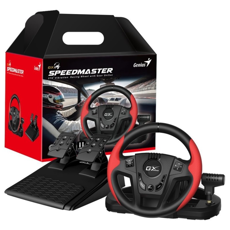 RACING WHEEL GENIUS SPEEDMASTER CON PEDAL PARA PS4 PS3 PC