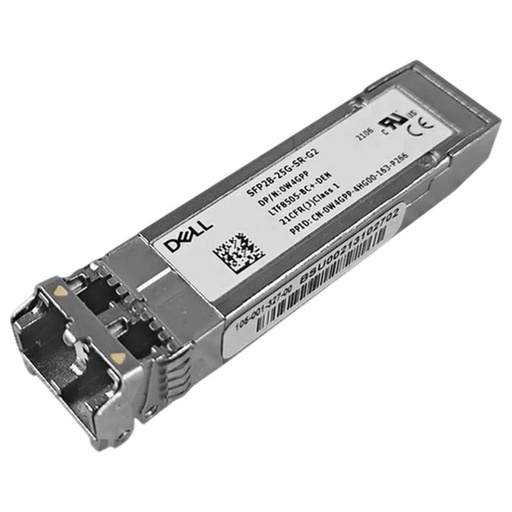 [ACCDEL407-BCHI] Transceiver DELL SFP28 SR 25GbE, 85C para tarjetas Broadcom57414-SFP28 de R660xs y R760xs